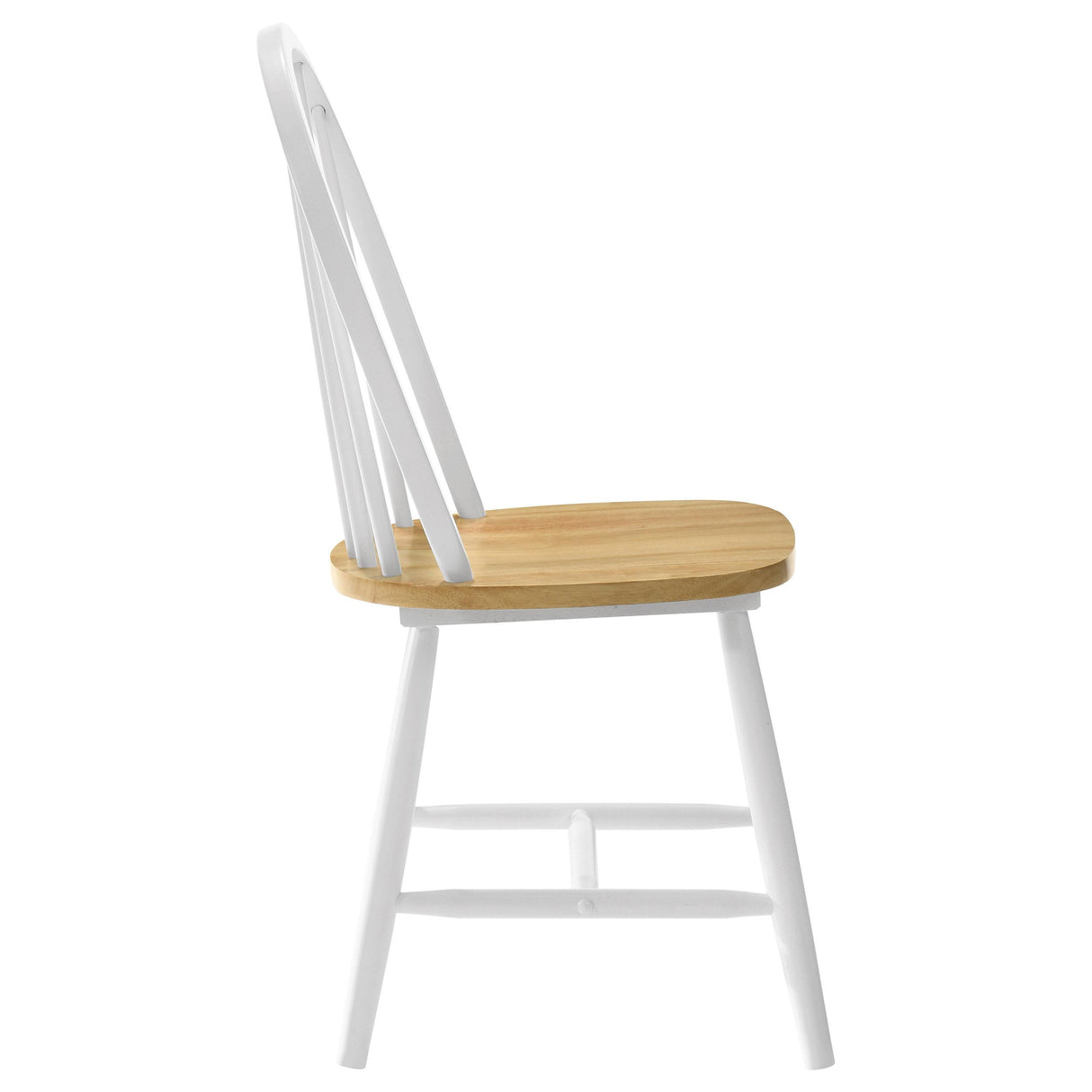Cinder Natural Brown and White Windsor Side Chairs, Set of 4 from Coaster - Luna Furniture
