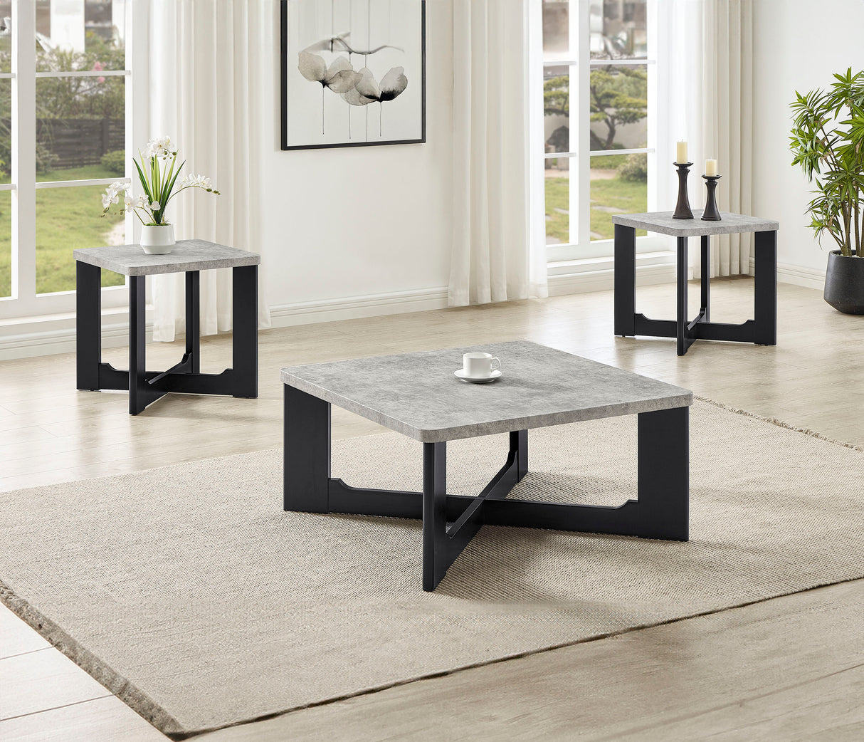 Royce Gray 3-Piece Cocktail Set from Crown Mark - Luna Furniture