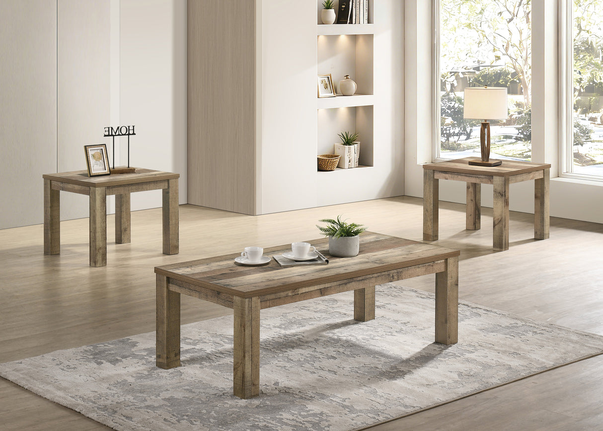 Theo Brown 3-Piece Coffee Table Set from Crown Mark - Luna Furniture