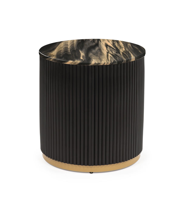 Kara Gold/Black End Table