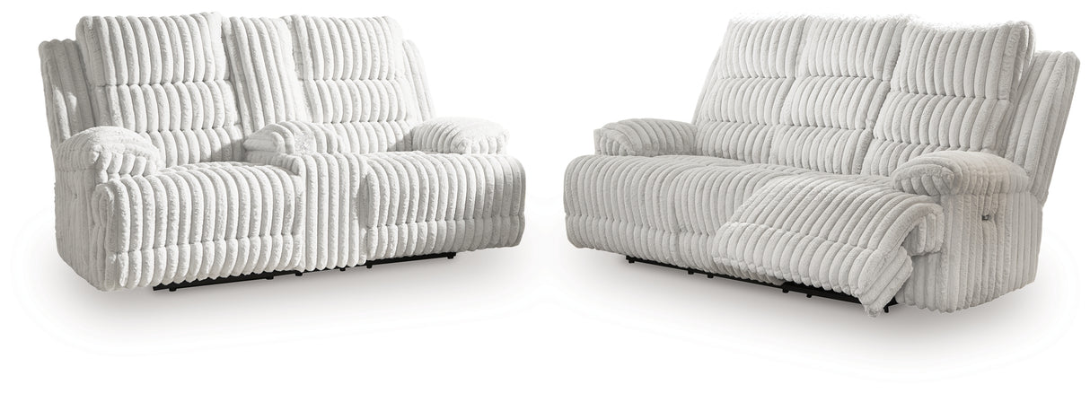 Rhines Falls Alloy Power Reclining Living Room Set from Ashley - Luna Furniture