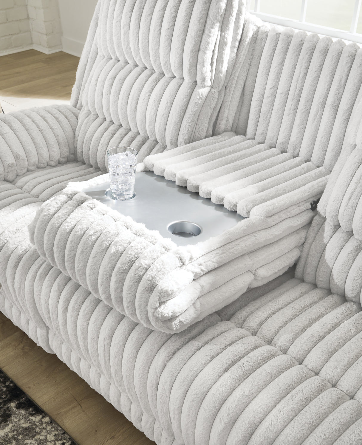 Rhines Falls Alloy Power Reclining Sofa and Loveseat from Ashley - Luna Furniture