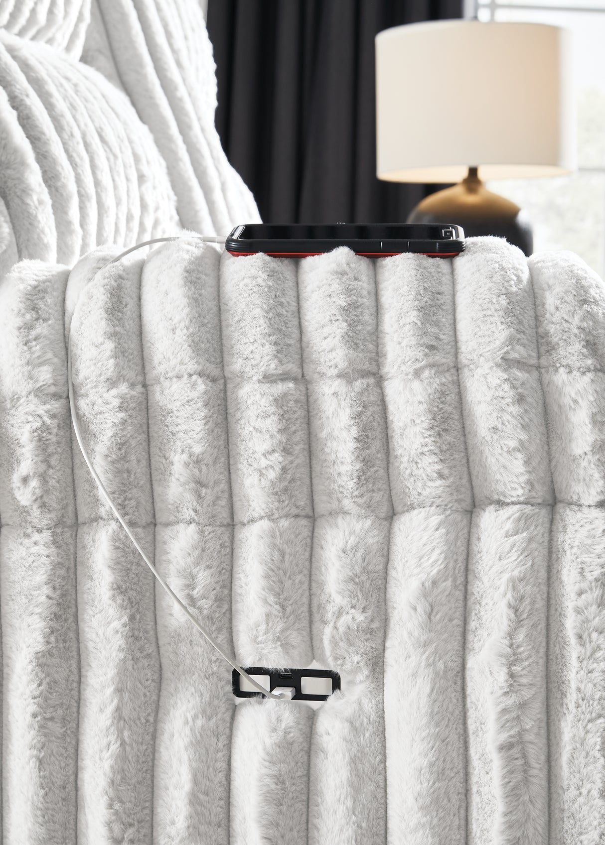 Rhines Falls Alloy Power Reclining Sofa and Loveseat from Ashley - Luna Furniture