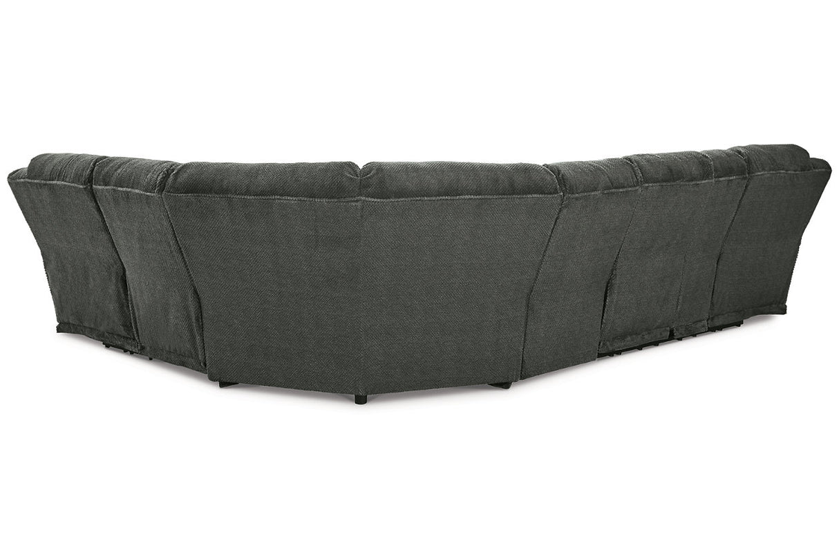 Nettington Smoke 4-Piece Power Reclining Sectional from Ashley - Luna Furniture