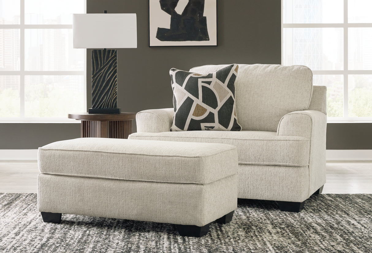 Heartcort Chair and Ottoman in Quartz from Ashley Furniture - Luna Furniture