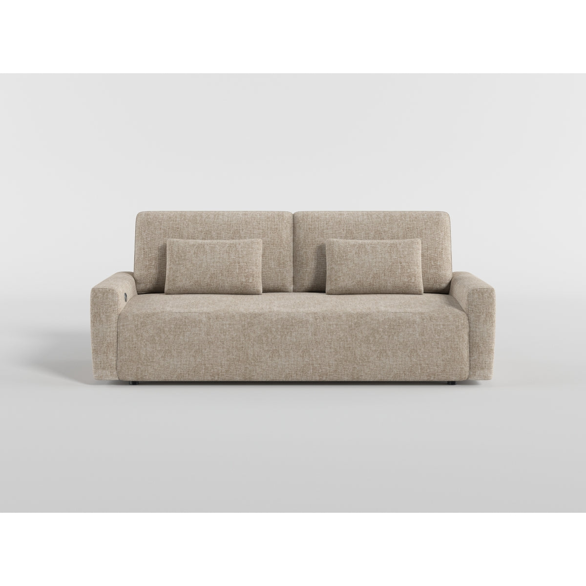 Cumulus Taupe 2-Piece Right Side Chaise Sectional with Convertible Queen Sleeper from Homelegance - Luna Furniture