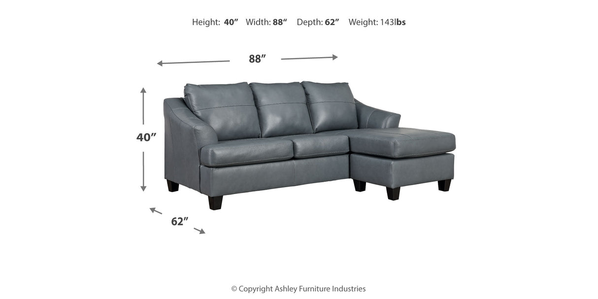 Genoa Steel Reversible Sofa Chaise from Ashley Furniture - Luna Furniture