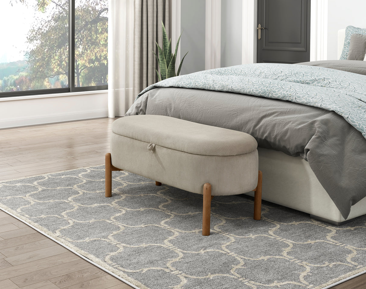 Mavis Taupe Lift-Top Storage Bench from Homelegance - Luna Furniture