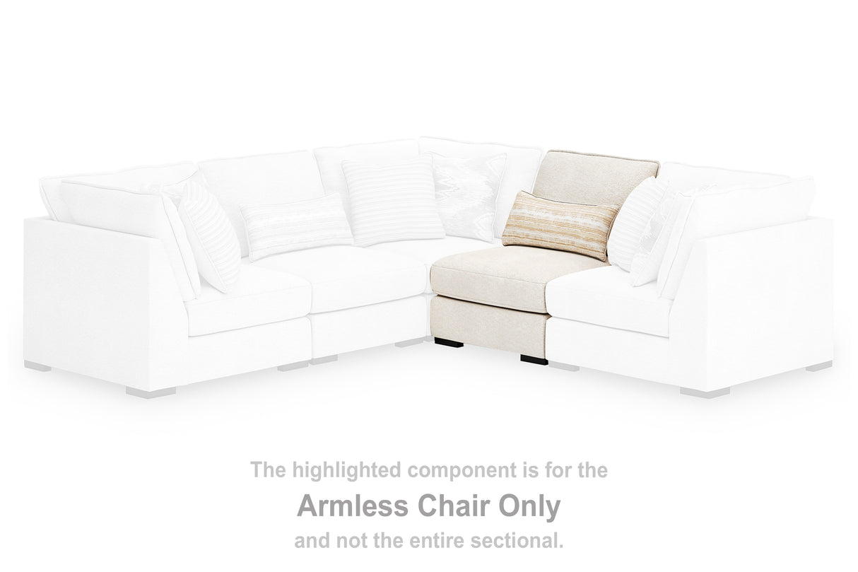 Donelson Creek Vanilla Armless Chair from Ashley Furniture - Luna Furniture