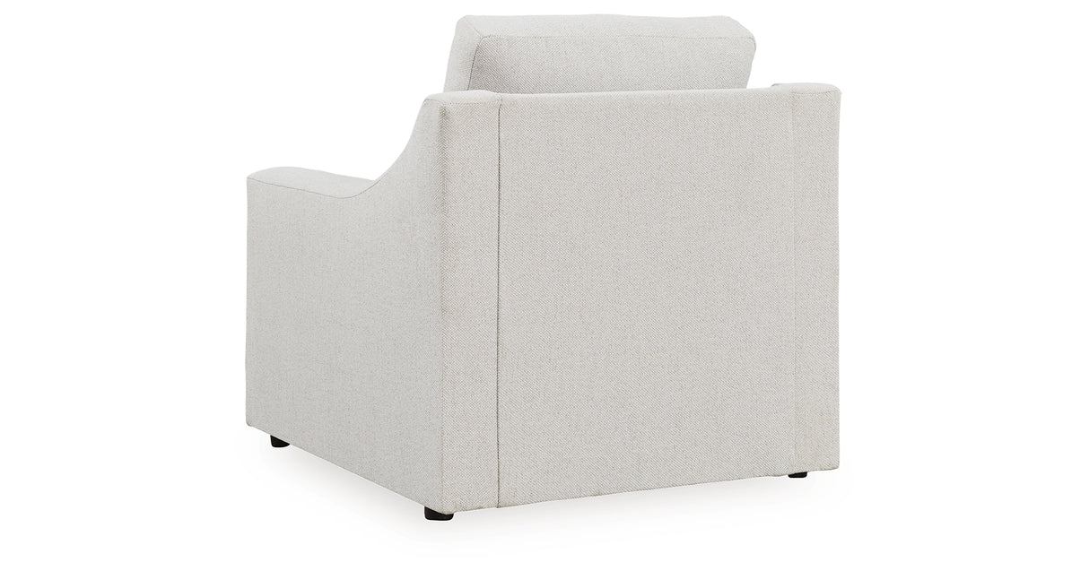 Maitelynn Chair and Ottoman in Chalk from Ashley Furniture - Luna Furniture
