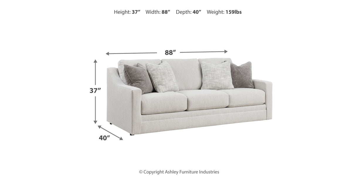Maitelynn Sofa, Loveseat, Chair and Ottoman in Chalk from Ashley Furniture - Luna Furniture