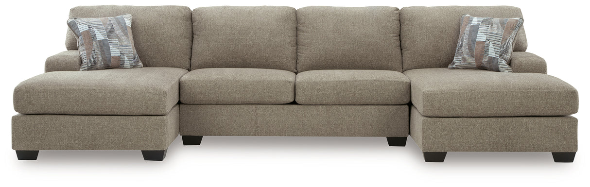 Seyler Lane Hemp 3-Piece Double Chaise Sleeper Sectional from Ashley Furniture - Luna Furniture