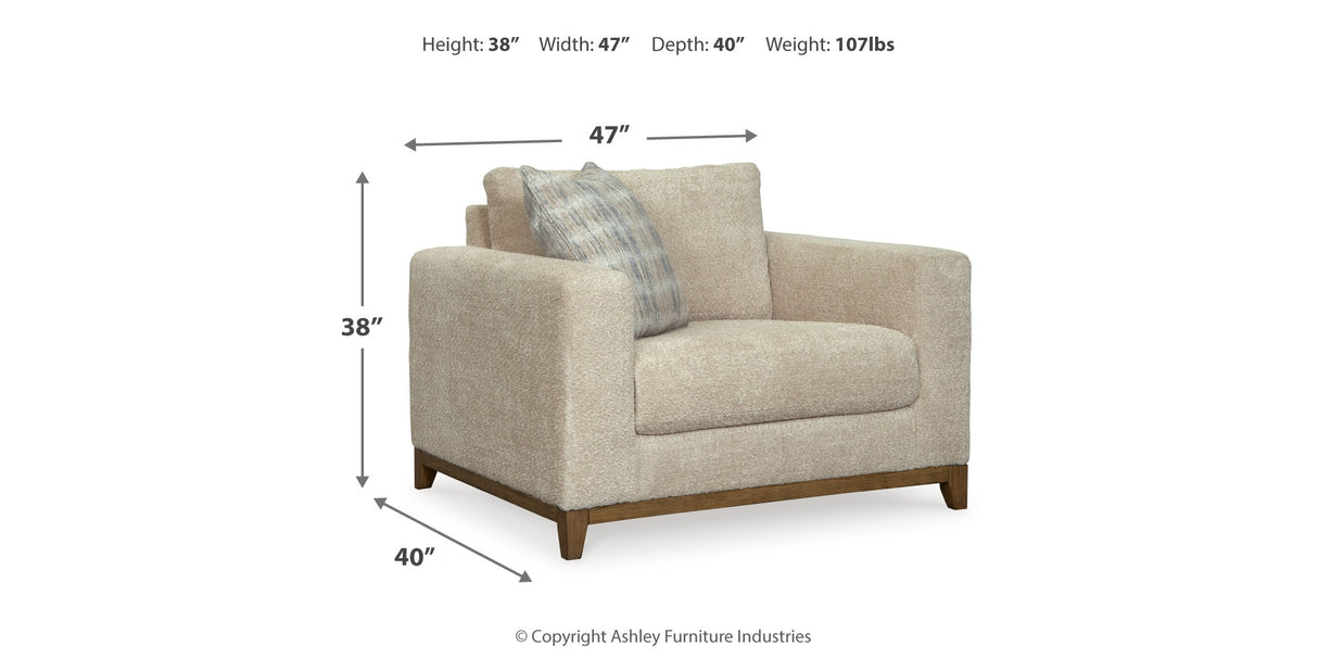 Parklynn Chair and Ottoman in Desert from Ashley - Luna Furniture
