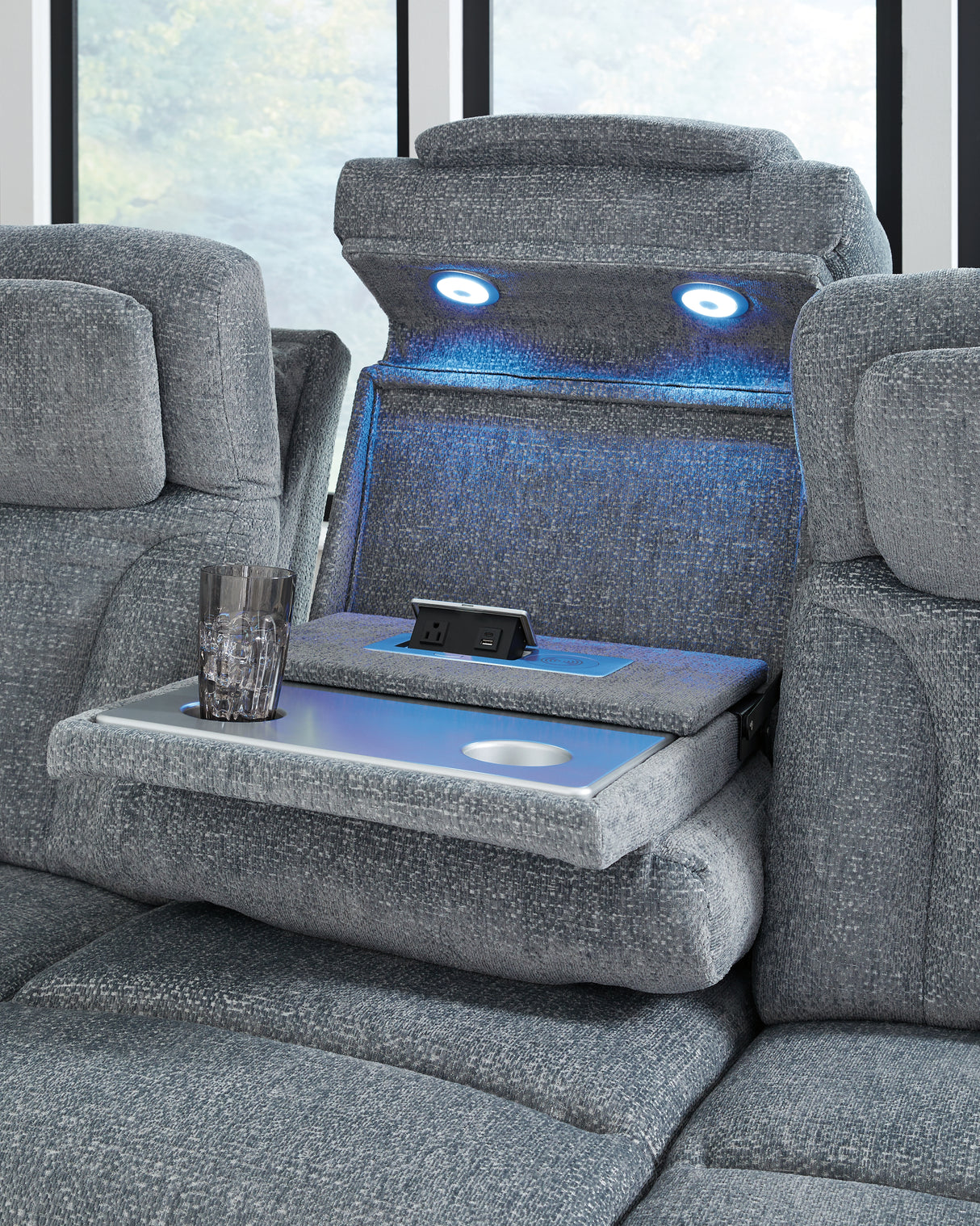 Studio Cave Steel Power Reclining Sofa and Loveseat from Ashley Furniture - Luna Furniture