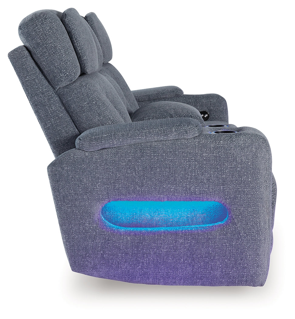 Studio Cave Steel Power Reclining Loveseat and Power Recliner from Ashley - Luna Furniture