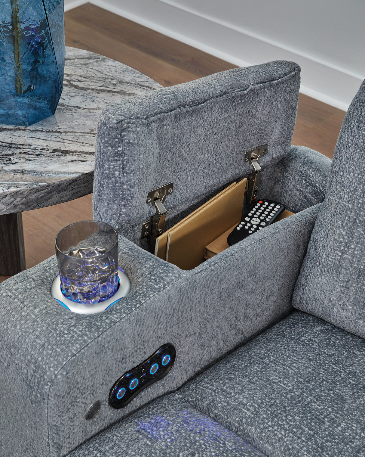 Studio Cave Steel Power Reclining Sofa and Loveseat from Ashley Furniture - Luna Furniture
