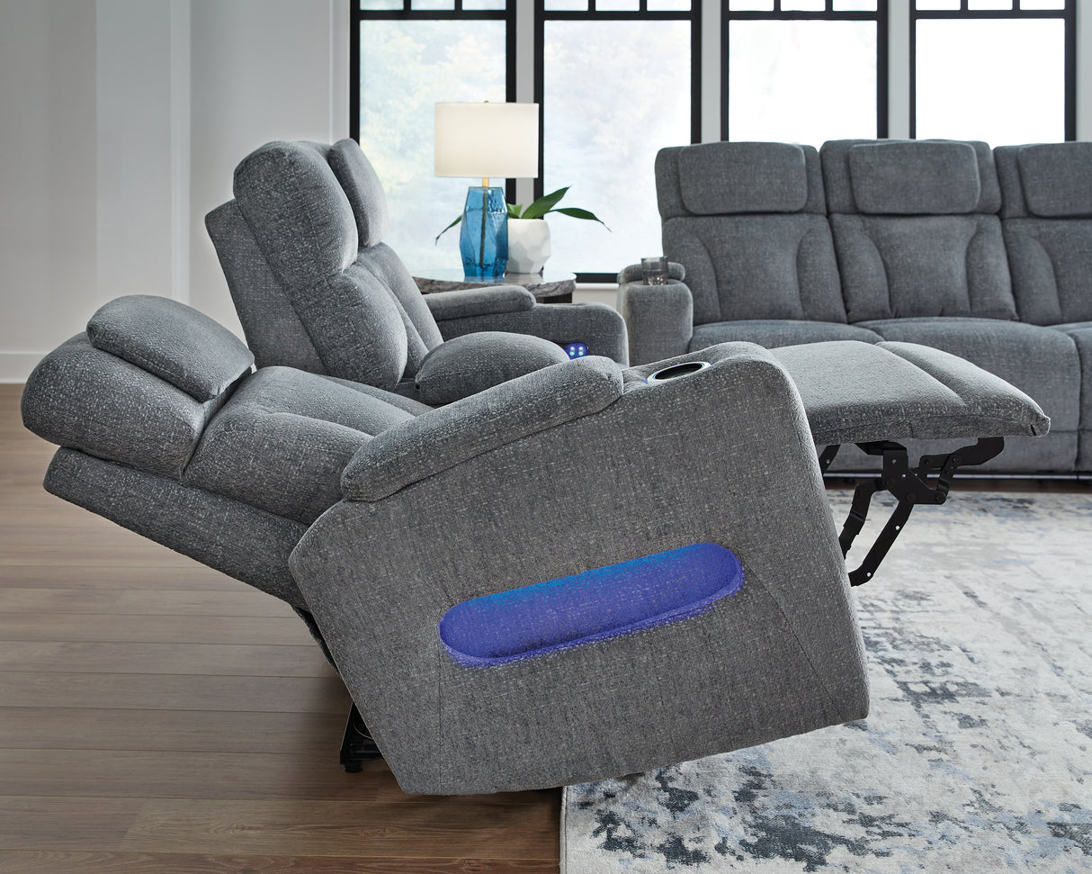 Studio Cave Steel Power Reclining Sofa and Loveseat from Ashley Furniture - Luna Furniture