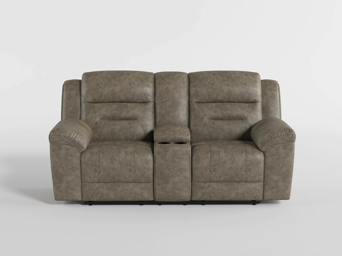 Hazen Black Double Reclining Loveseat with Center Console from Homelegance - Luna Furniture