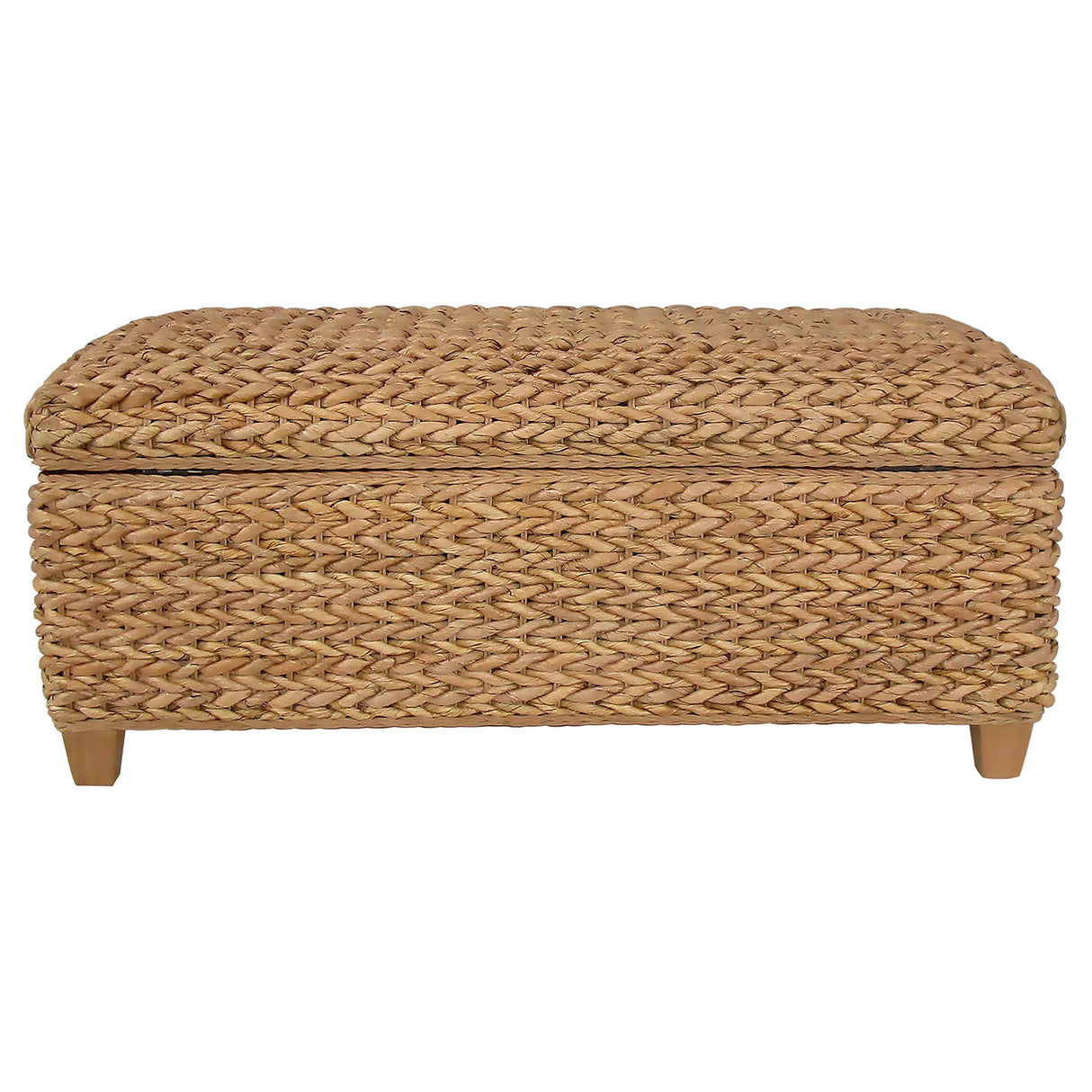 Laughton Natural Hand-Woven Banana Leaf Storage Bench from Coaster - Luna Furniture