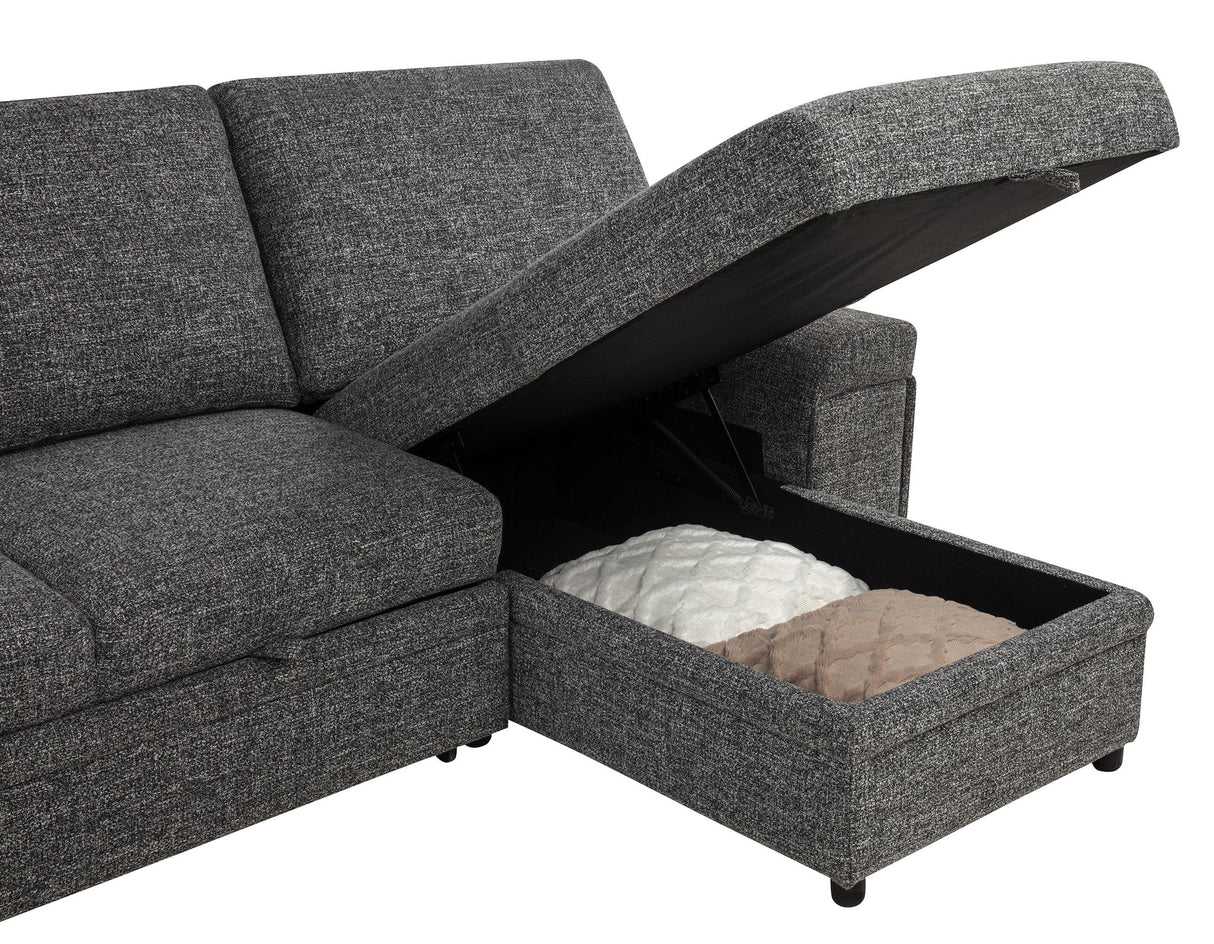 Demko Granite Sleeper Sectional Sofa with Speaker and Storage Chaise from Coaster - Luna Furniture