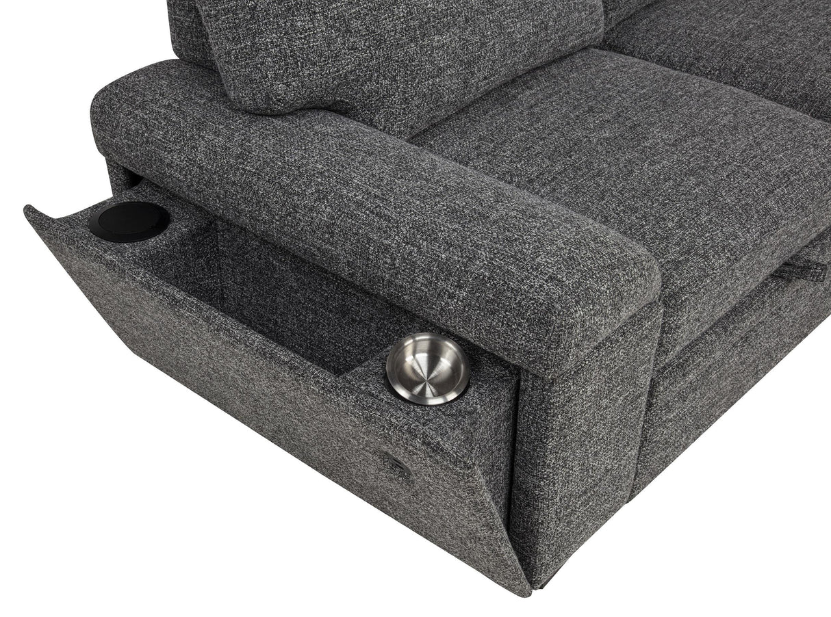 Demko Granite Sleeper Sectional Sofa with Speaker and Storage Chaise from Coaster - Luna Furniture
