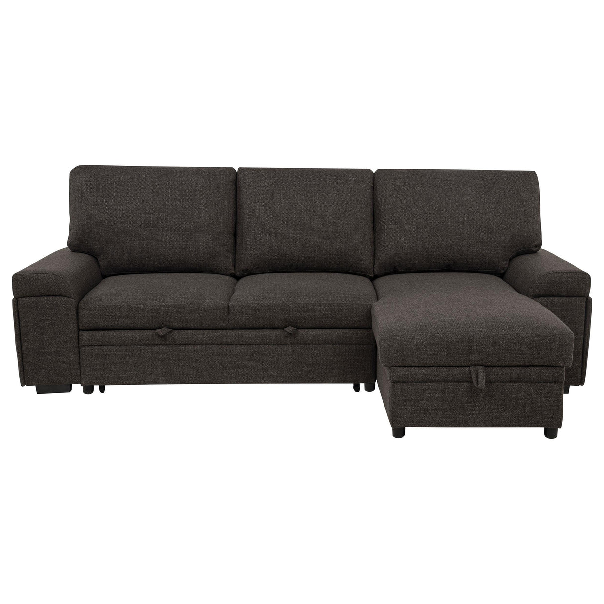 Demko Brown Sleeper Sectional Sofa with Speaker and Storage Chaise from Coaster - Luna Furniture
