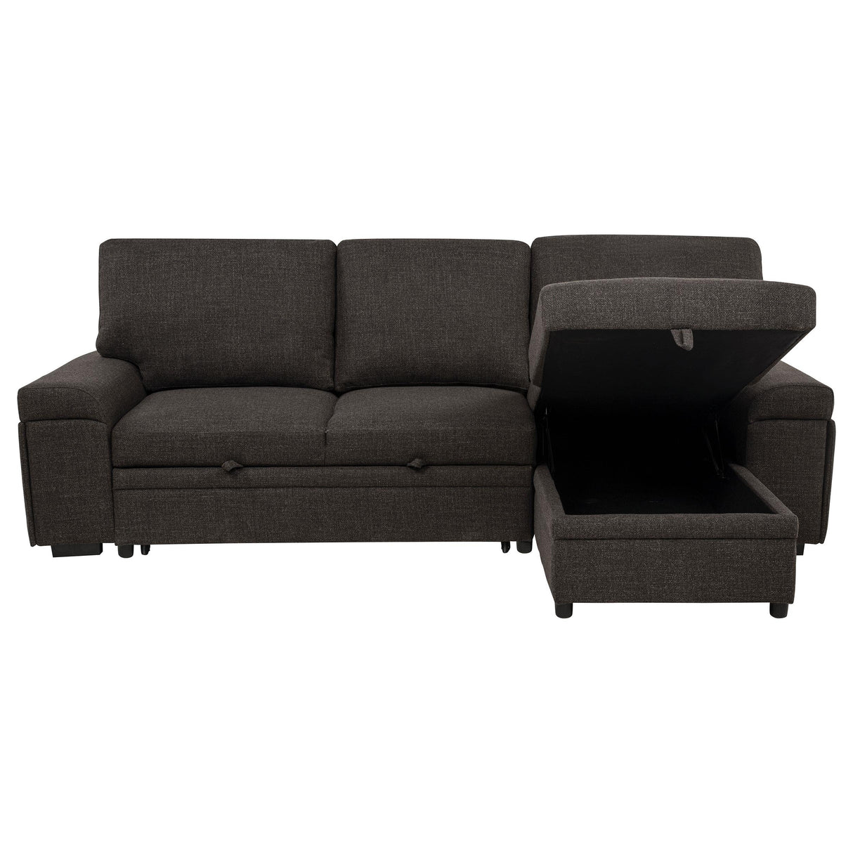 Demko Brown Sleeper Sectional Sofa with Speaker and Storage Chaise from Coaster - Luna Furniture