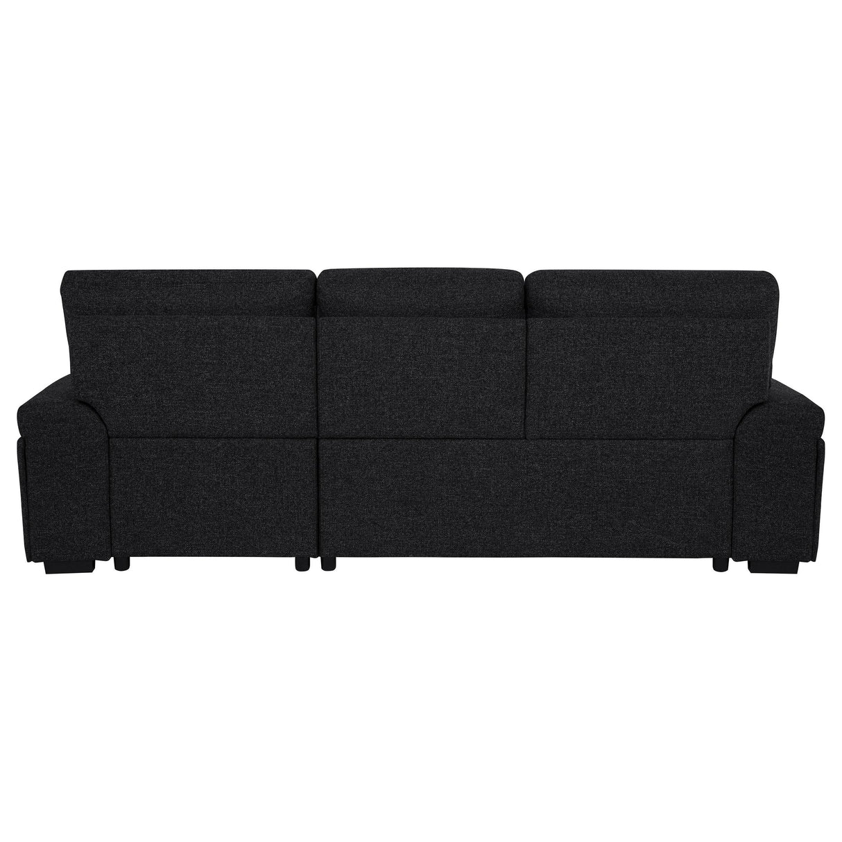 Demko Black Sleeper Sectional Sofa with Speaker and Storage Chaise from Coaster - Luna Furniture