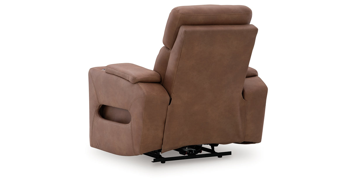 Clean-Slate Caramel Power Recliner from Ashley Furniture - Luna Furniture