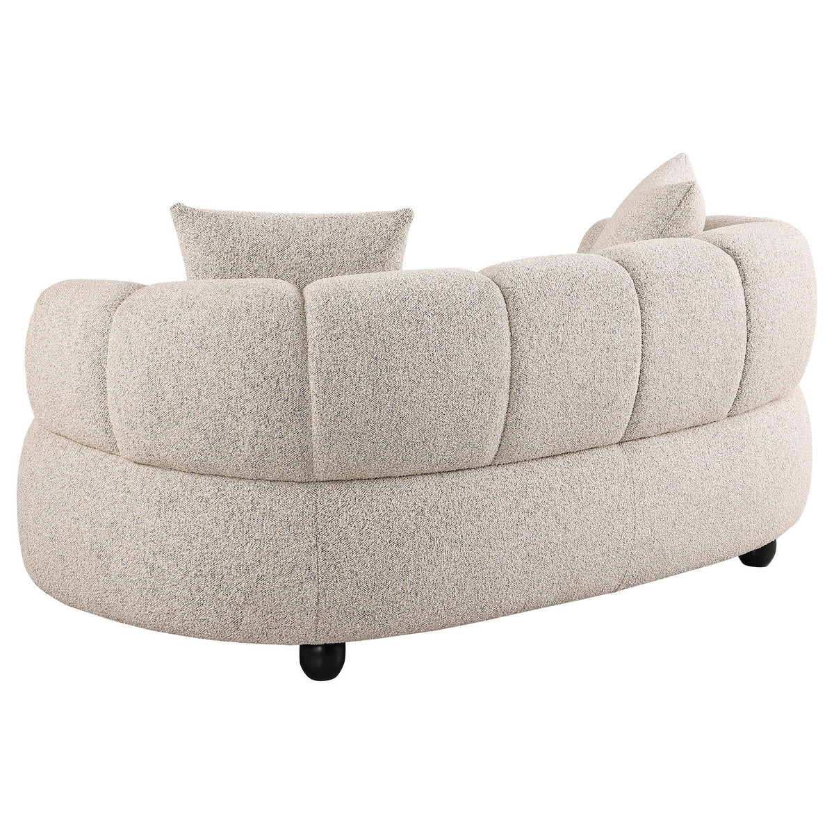 Whitney Pebble Channel Tufted Boucle Upholstered Sofa, Loveseat and Chair from Coaster - Luna Furniture