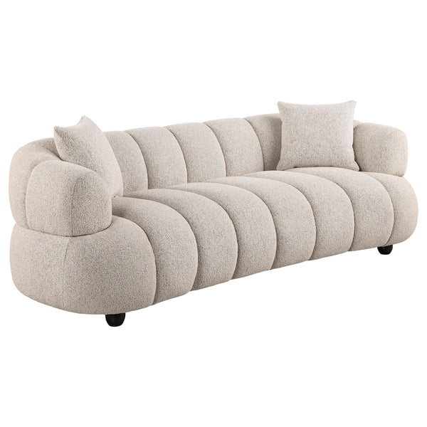 Whitney Pebble Channel Tufted Boucle Upholstered Sofa