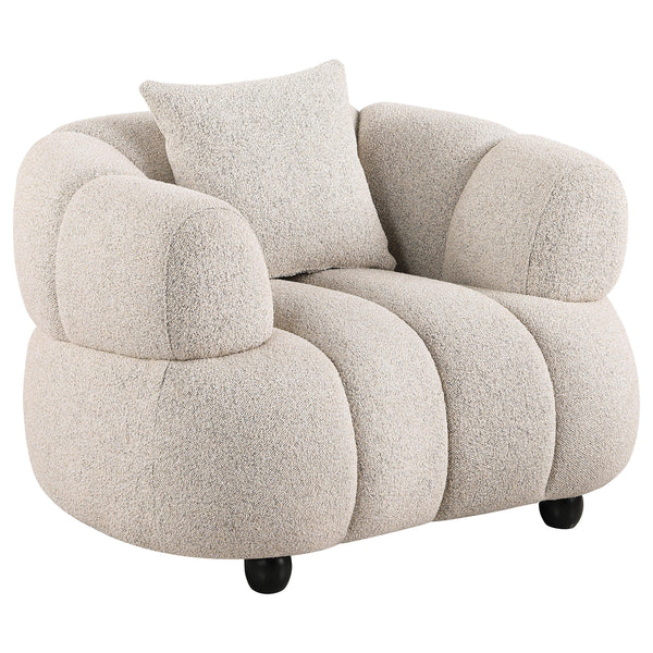 Whitney Pebble Channel Tufted Boucle Upholstered Accent Chair