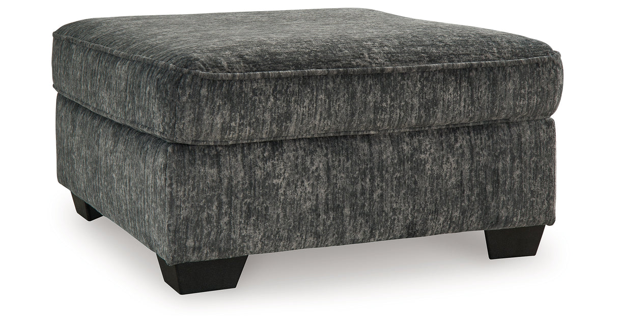 Lonoke Gunmetal Oversized Accent Ottoman from Ashley - Luna Furniture