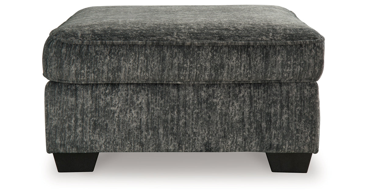 Lonoke Gunmetal Oversized Accent Ottoman from Ashley - Luna Furniture