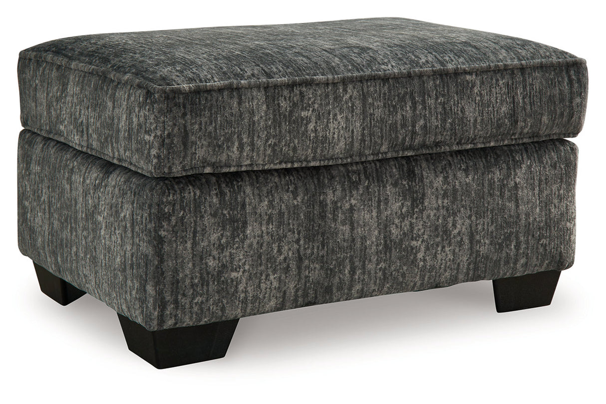 Lonoke Gunmetal Oversized Chair and Ottoman from Ashley - Luna Furniture