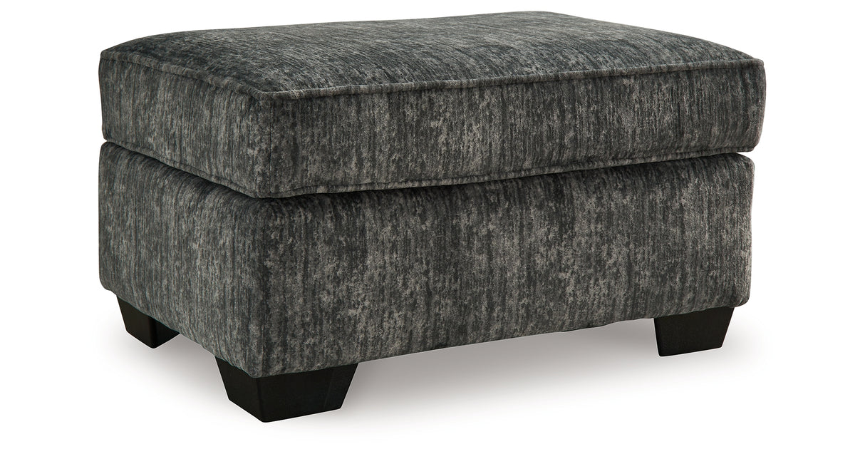 Lonoke Gunmetal Loveseat, Oversized Chair and Ottoman from Ashley Furniture - Luna Furniture