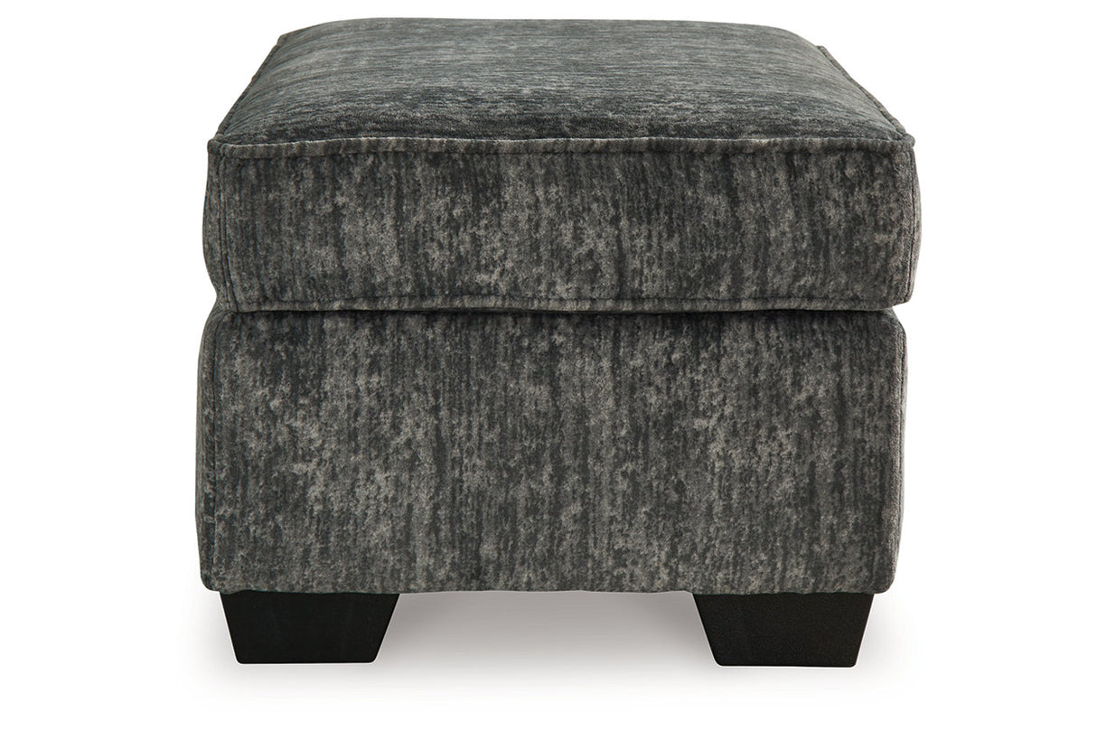 Lonoke Gunmetal Oversized Chair and Ottoman from Ashley - Luna Furniture