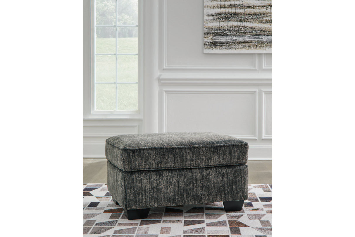 Lonoke Gunmetal Oversized Chair and Ottoman from Ashley - Luna Furniture