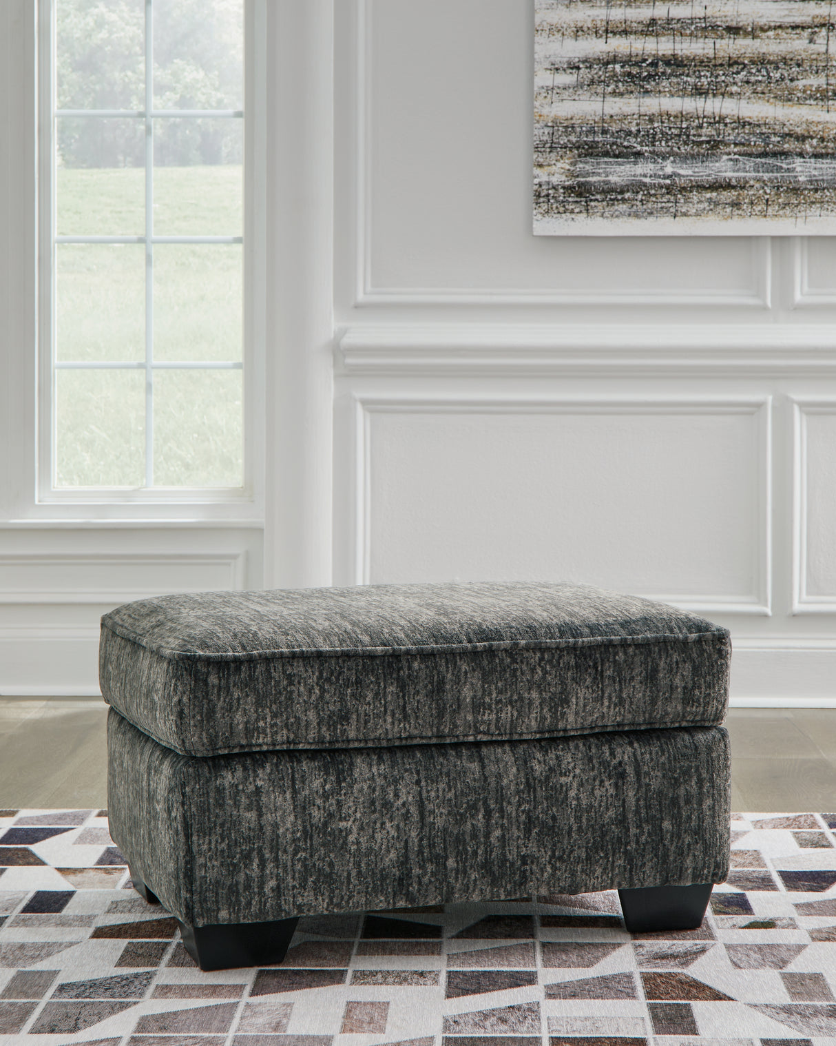 Lonoke Gunmetal Oversized Chair and Ottoman from Ashley Furniture - Luna Furniture