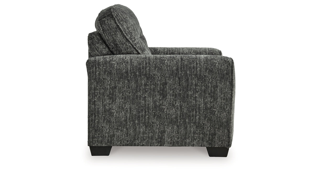 Lonoke Gunmetal 2 Loveseats and Chair from Ashley Furniture - Luna Furniture