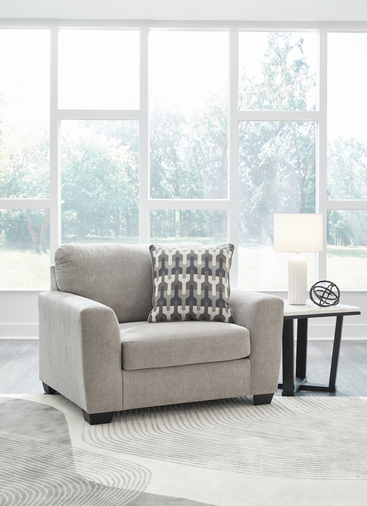 Avenal Park Sofa, Loveseat, Chair and Ottoman in Flannel from Ashley - Luna Furniture