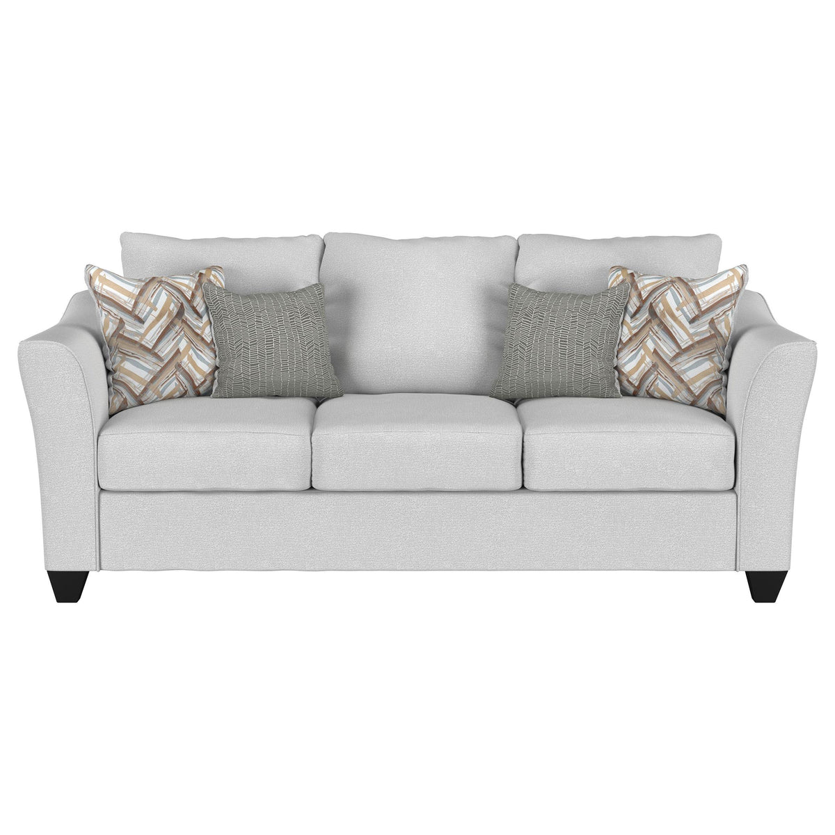 Salizar Sand Upholstered 2-Piece Track Arm Fabric Sofa Set from Coaster - Luna Furniture