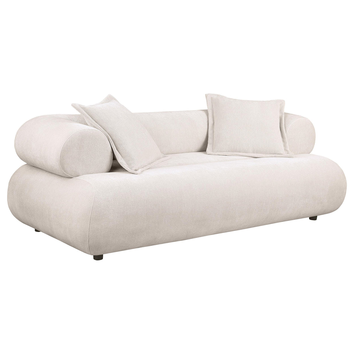 Eskola Ivory 2-Piece Chenille Sofa and Accent Chair Set