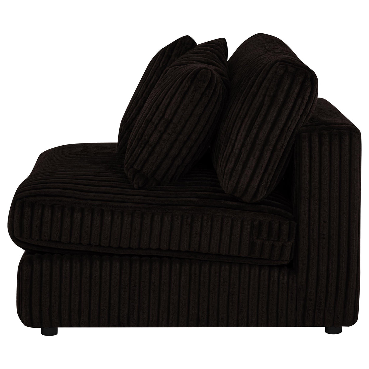 Blaine Chocolate Brown Upholstered Armless Chair from Coaster - Luna Furniture