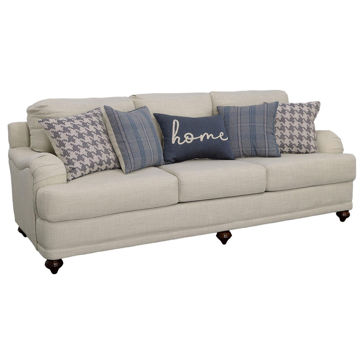Glenn Light Gray 2-Piece Recessed Arms Living Room Set from Coaster - Luna Furniture