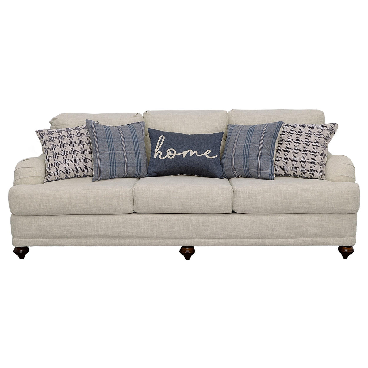 Glenn Light Gray 2-Piece Recessed Arms Living Room Set from Coaster - Luna Furniture
