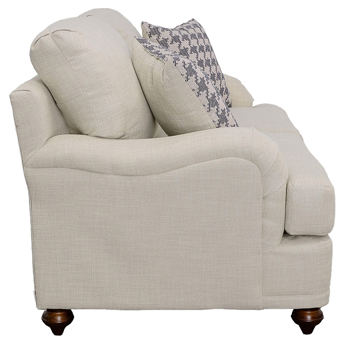 Glenn Light Gray 2-Piece Recessed Arms Living Room Set from Coaster - Luna Furniture