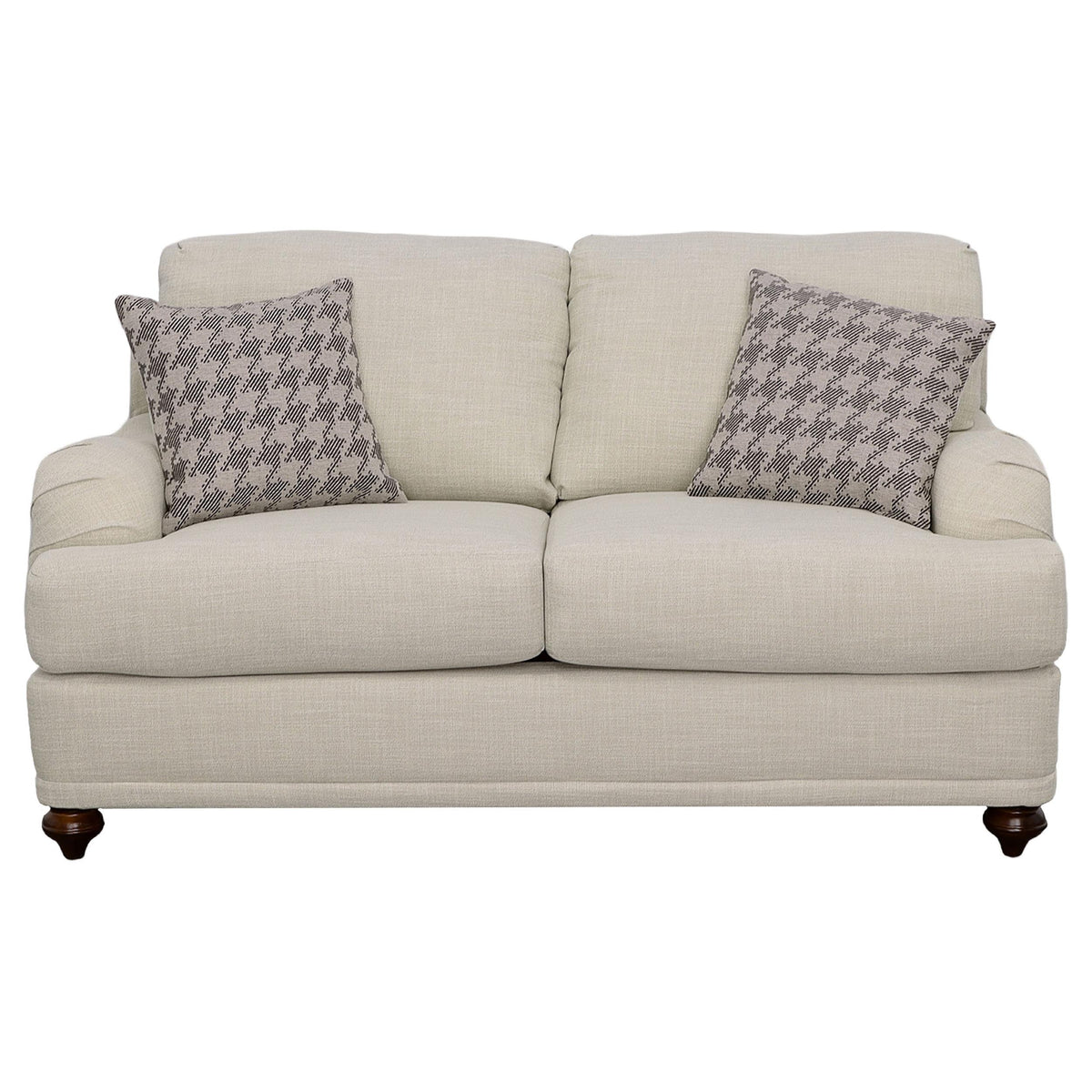 Glenn Light Gray Cushion Back Loveseat from Coaster - Luna Furniture