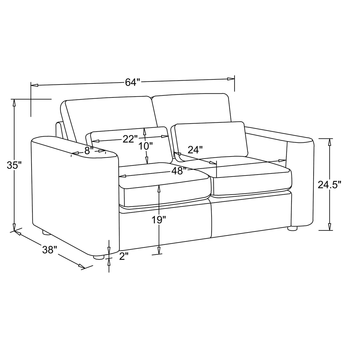 Amador Camel 2-Piece Chenille Upholstered Track Arm Living Room Set from Coaster - Luna Furniture