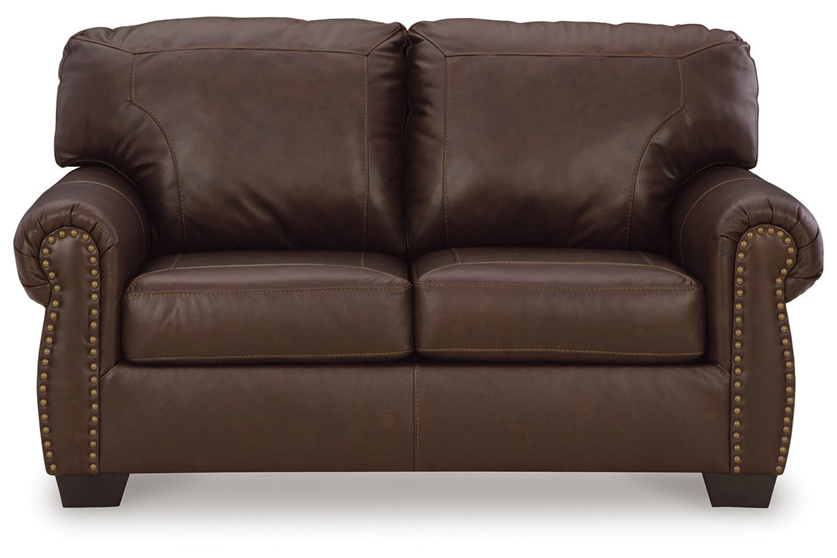 Colleton Dark Brown Sofa, Loveseat and Recliner from Ashley Furniture - Luna Furniture